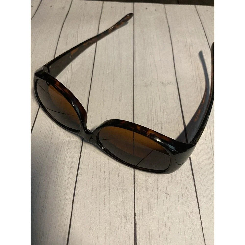 Solar Shield Andrea Fits Over Sunglasses Polarized Oval Brown Tortoise